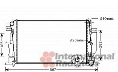 VAN WEZEL 30002444 -  Радиатор, охлаждение двигателя